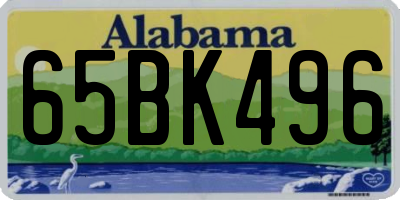 AL license plate 65BK496