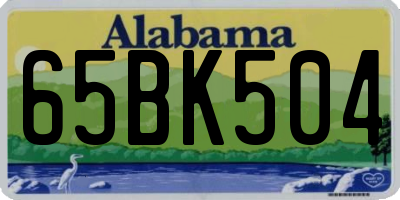 AL license plate 65BK504
