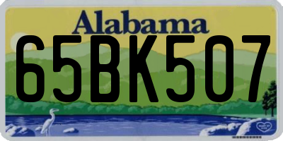 AL license plate 65BK507