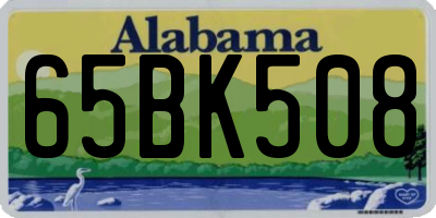 AL license plate 65BK508