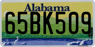 AL license plate 65BK509
