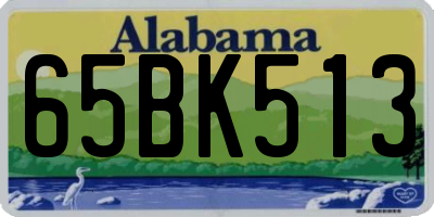 AL license plate 65BK513