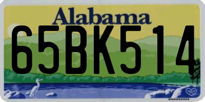 AL license plate 65BK514