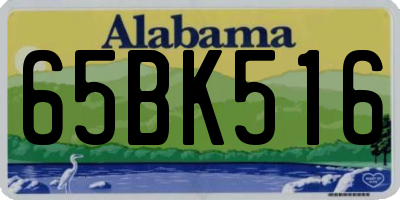 AL license plate 65BK516