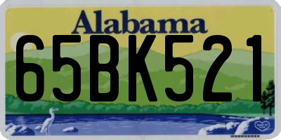 AL license plate 65BK521