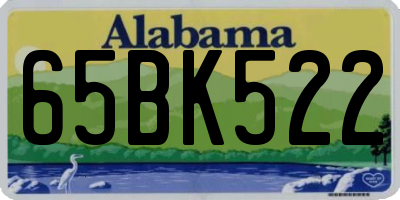 AL license plate 65BK522