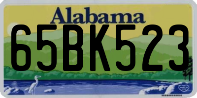 AL license plate 65BK523