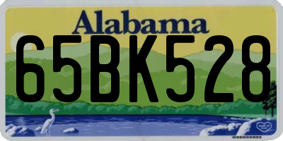 AL license plate 65BK528