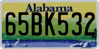 AL license plate 65BK532