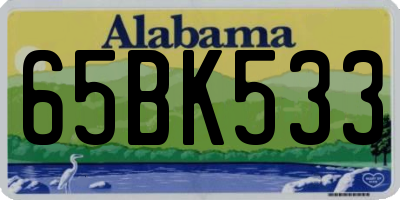 AL license plate 65BK533