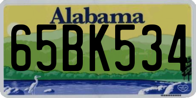AL license plate 65BK534