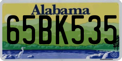 AL license plate 65BK535