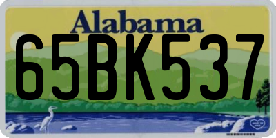 AL license plate 65BK537