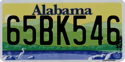 AL license plate 65BK546