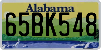 AL license plate 65BK548