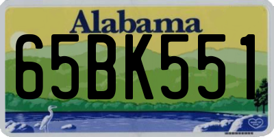 AL license plate 65BK551