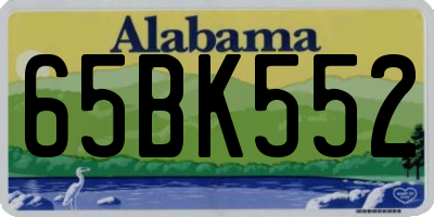AL license plate 65BK552
