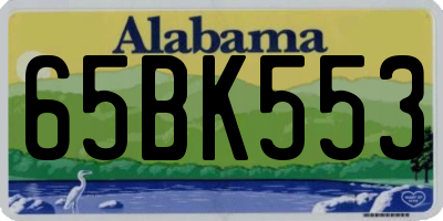 AL license plate 65BK553