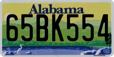 AL license plate 65BK554