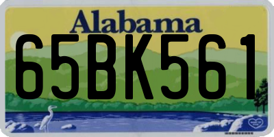 AL license plate 65BK561