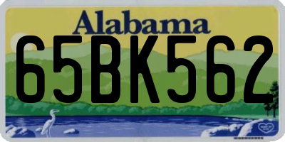 AL license plate 65BK562
