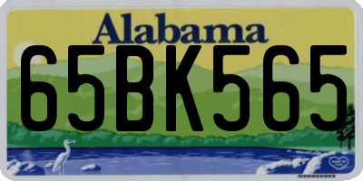 AL license plate 65BK565