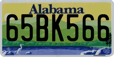 AL license plate 65BK566