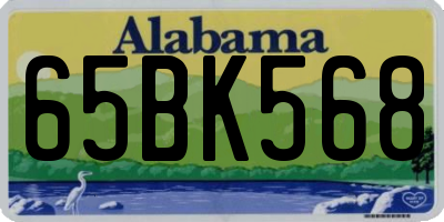 AL license plate 65BK568