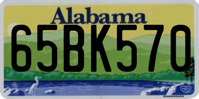 AL license plate 65BK570