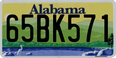 AL license plate 65BK571
