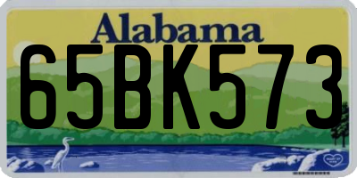 AL license plate 65BK573