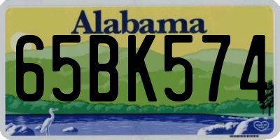 AL license plate 65BK574