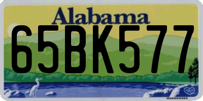AL license plate 65BK577