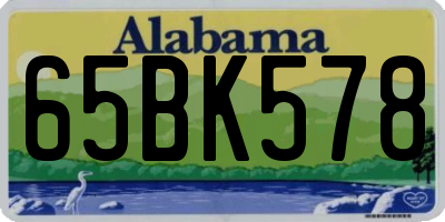 AL license plate 65BK578