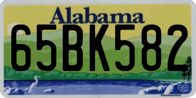 AL license plate 65BK582