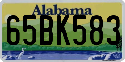 AL license plate 65BK583