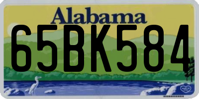 AL license plate 65BK584