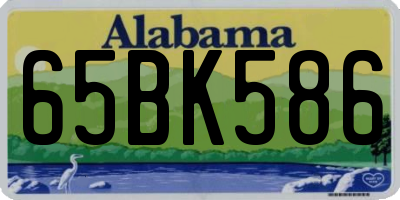 AL license plate 65BK586