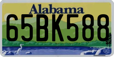 AL license plate 65BK588