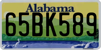 AL license plate 65BK589