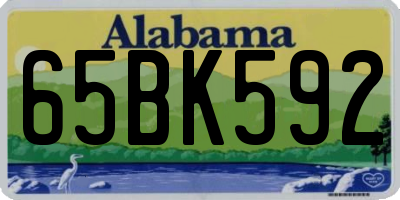 AL license plate 65BK592