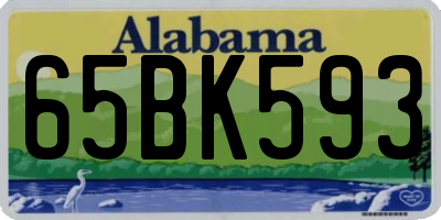AL license plate 65BK593