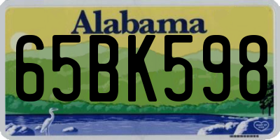 AL license plate 65BK598