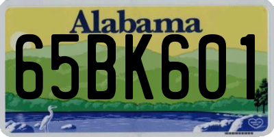 AL license plate 65BK601