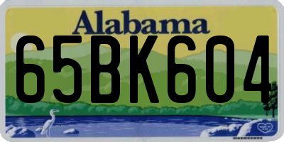 AL license plate 65BK604