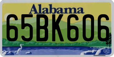 AL license plate 65BK606