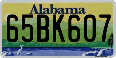 AL license plate 65BK607