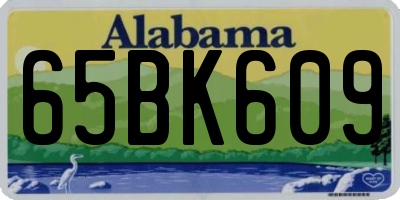 AL license plate 65BK609
