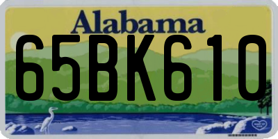 AL license plate 65BK610