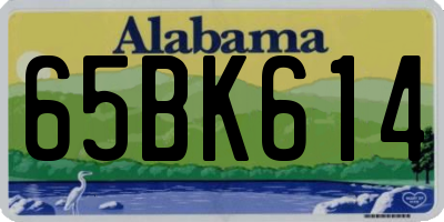 AL license plate 65BK614